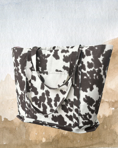 Western Inspired Lined Canvas Bag