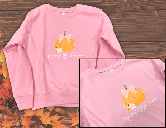 Mommy's Little Pumpkin Kids Sweatshirt